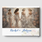 Bruiloft jurk stijl gastenboek (Achterkant)