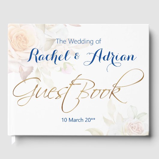 Bruiloft jurk stijl gastenboek (Voorkant)