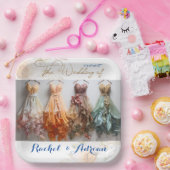 Bruiloft jurk stijl papieren bordje (Feest)