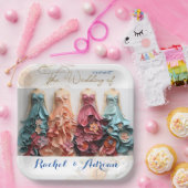 Bruiloft jurk stijl papieren bordje (Feest)