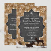 Bruiloft | jute | Herten | Sneeuwvlokken | Krijtbo Kaart (Voorkant / Achterkant)