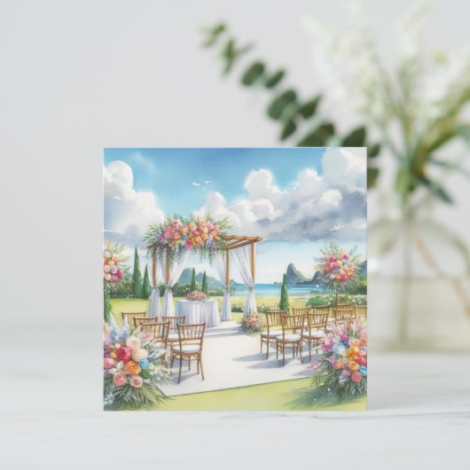 bruiloft kaart (Staand voorkant)