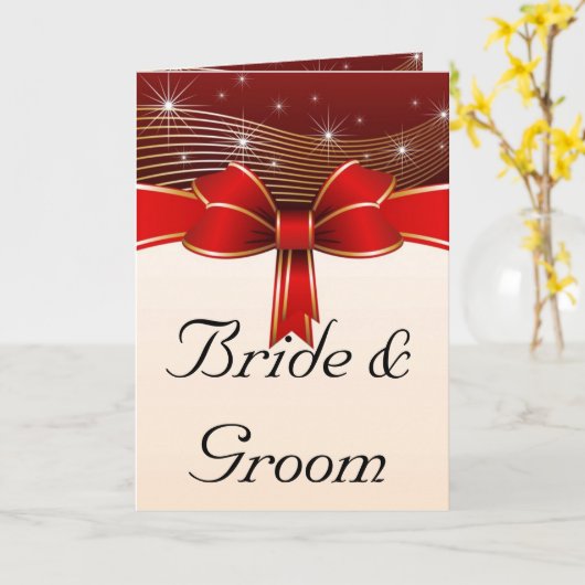 Bruiloft Kaart (Gele Bloem)