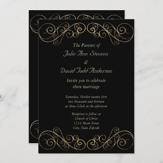 bruiloft kaart (Voorkant / Achterkant)