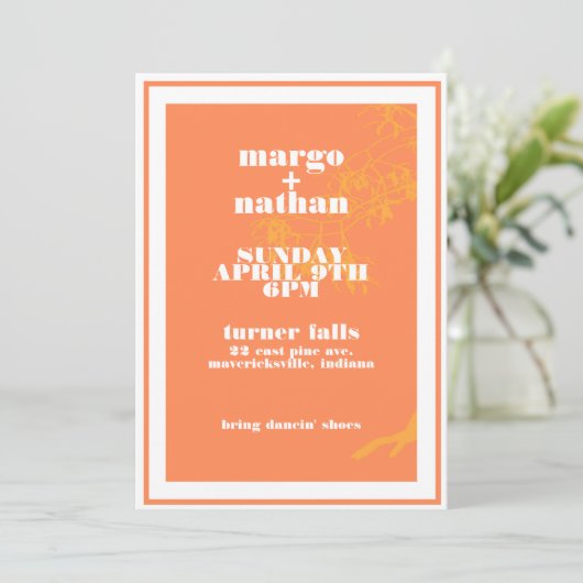 bruiloft kaart (Staand voorkant)