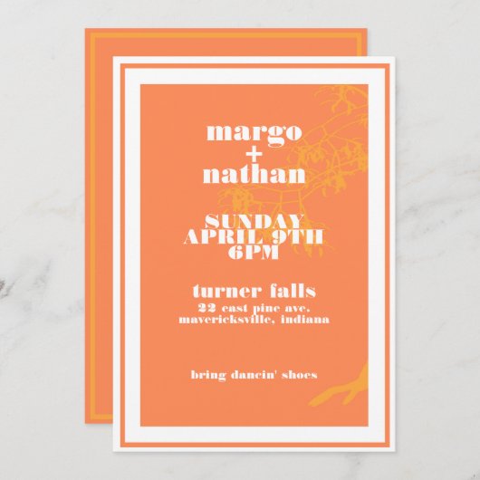 bruiloft kaart (Voorkant / Achterkant)