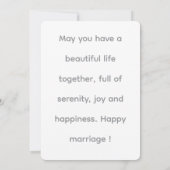 bruiloft kaart (Achterkant)