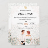 bruiloft kaart (Voorkant / Achterkant)