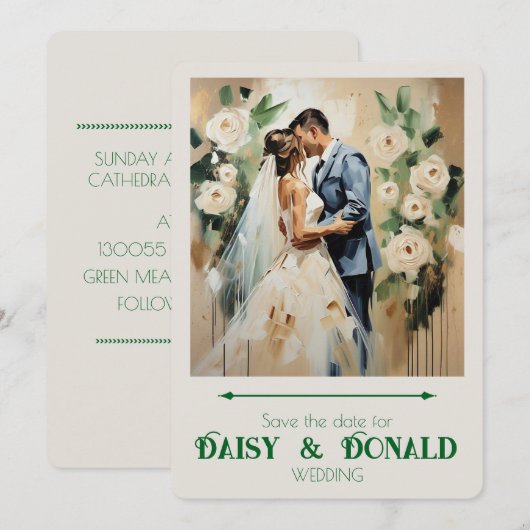 " BRUILOFT KAART " (Voorkant / Achterkant)