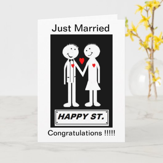 BRUILOFT KAART EEN EENVOUDIGE EN OPRECHTE BOODSCHA (Gele Bloem)