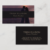 Bruiloft Kaart foto paar aangepaste sjabloon Visitekaartje (Voorkant / Achterkant)