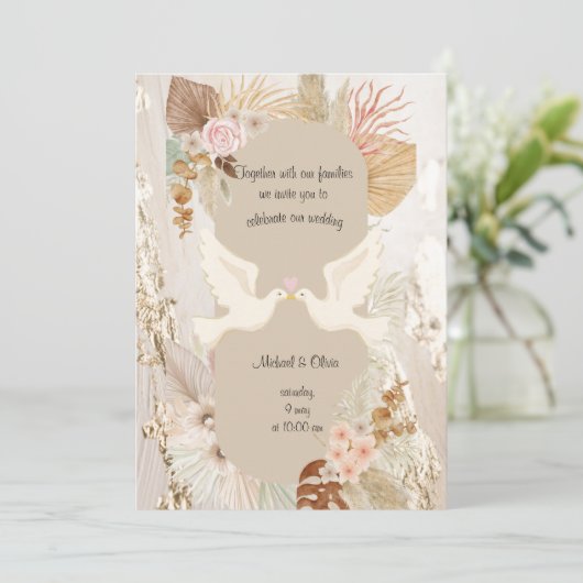 Bruiloft Kaart, gepersonaliseerde bruiloft Kaart (Staand voorkant)