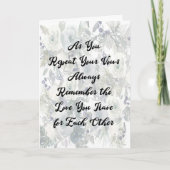 Bruiloft Kaart Herhaal geloften Ontwerp (Voorkant)