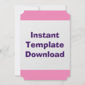 Bruiloft Kaart Instant Download Sjabloon (Voorkant)