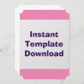 Bruiloft Kaart Instant Download Sjabloon (Voorkant / Achterkant)