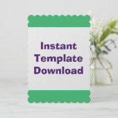Bruiloft Kaart Instant Download Sjabloon (Staand voorkant)