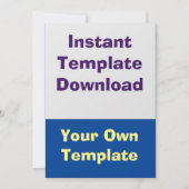 Bruiloft Kaart Instant Download Sjabloon (Voorkant)