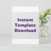 Bruiloft Kaart Instant Download Sjabloon (Staand voorkant)