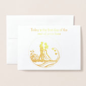 Bruiloft Kaart Vandaag is de eerste dag van de res (Voorkant met envelop)