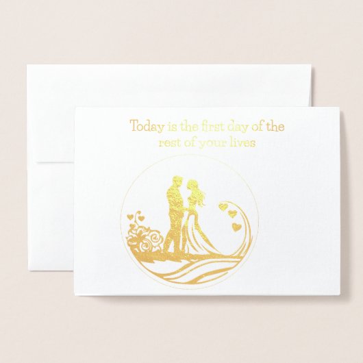 Bruiloft Kaart Vandaag is de eerste dag van de res (Voorkant met envelop)