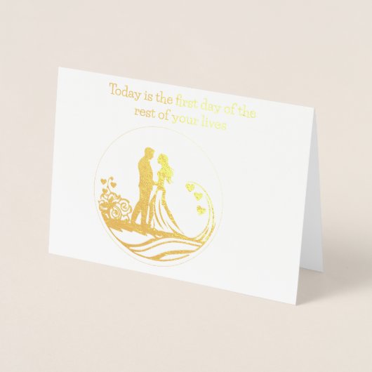 Bruiloft Kaart Vandaag is de eerste dag van de res (Voorkant)