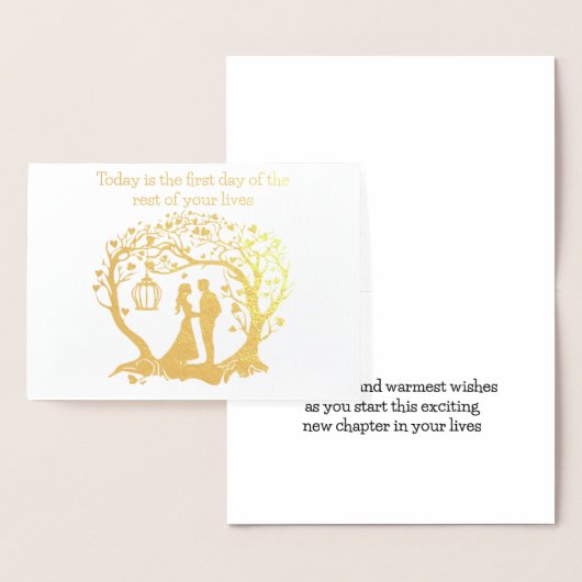 Bruiloft Kaart Vandaag is de eerste dag van de res (Display)