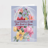 Bruiloft Kaart voor nieuwe bruid & bruidegom met b (Voorkant)