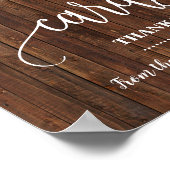 Bruiloft Kaart Westerse Bruidsuitnodiging Bord Poster (Hoek)