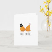 Bruiloft Kaart - Wil je mijn Wingman? (Gele Bloem)