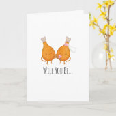 Bruiloft Kaart - Wil je mijn Wingwoman? (Gele Bloem)