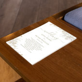 Bruiloft kalligrafie bloemensalie groen programma