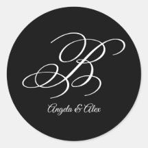 Bruiloft kalligrafie Fancy letter B Monogram