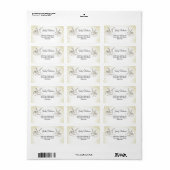 Bruiloft kalligrafie vogels adresetiketten etiket (Full Sheet)