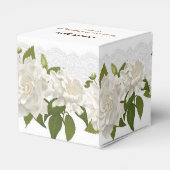 Bruiloft Kant Bloemen Vierkante Favor Gift Box Bedankdoosjes (Achterkant)