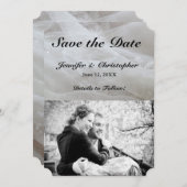 Bruiloft Kant Jurk Afbeelding Save the Date Paar K (Voorkant / Achterkant)
