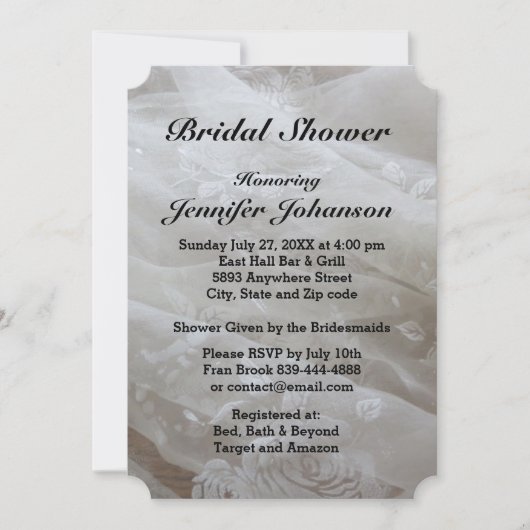 Bruiloft Kant Jurk Afbeelding Vrijgezellenfeest ui Kaart (Voorkant)