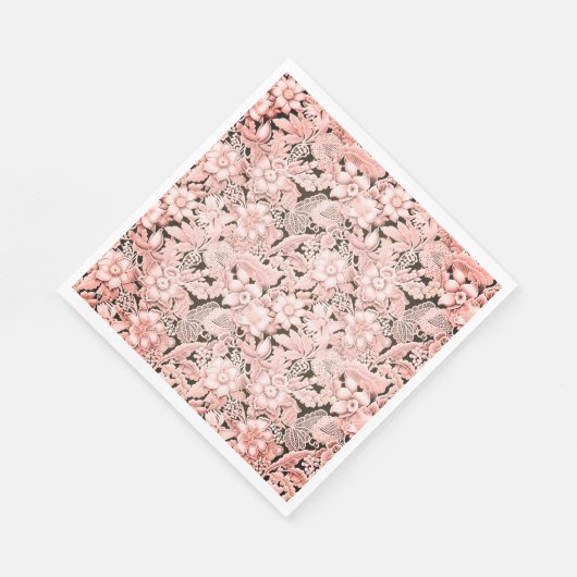 Bruiloft Kant Roze  Servet (Hoek)