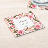 bruiloft kartonnen onderzetters (Schuin)