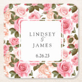 bruiloft kartonnen onderzetters (Voorkant)