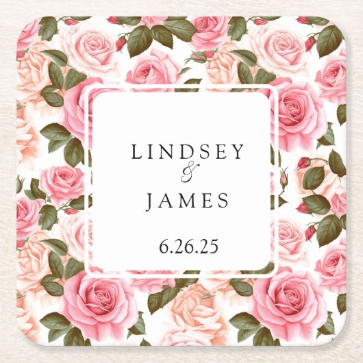 bruiloft kartonnen onderzetters (Voorkant)