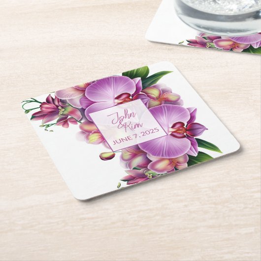 bruiloft kartonnen onderzetters (Schuin)