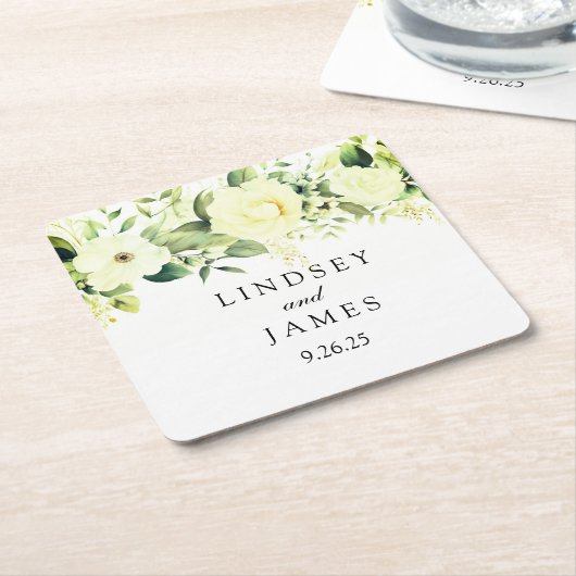 bruiloft kartonnen onderzetters (Schuin)