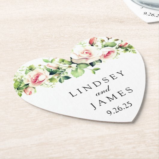 bruiloft kartonnen onderzetters (Gekanteld)