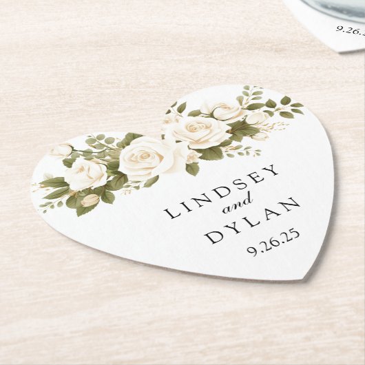 bruiloft kartonnen onderzetters (Gekanteld)