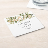 bruiloft kartonnen onderzetters (Schuin)