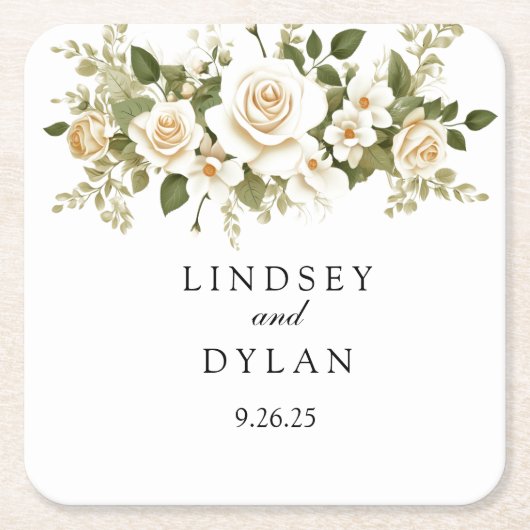 bruiloft kartonnen onderzetters (Voorkant)