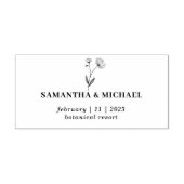 Bruiloft katoen Bloem Hand tekening Zelfinktende Stempel (Design)