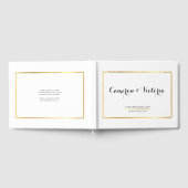 BRUILOFT KEEPSAKE eenvoudige stijlvolle faux goude Gastenboek (Volledig)