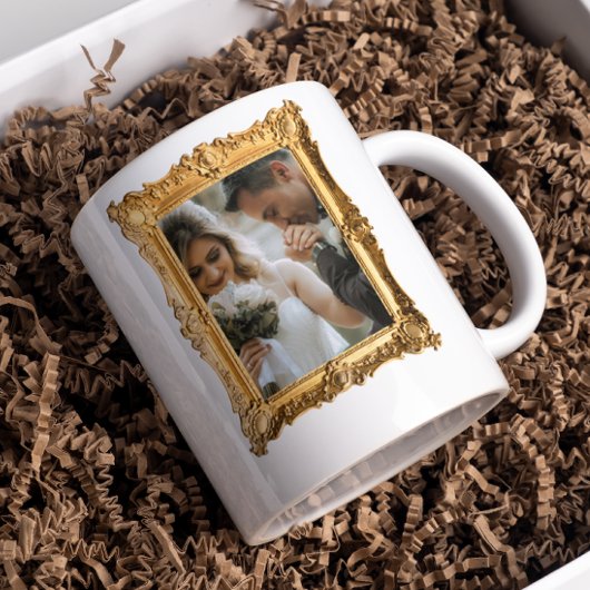 Bruiloft Keepsake Gift Mok- aangepaste foto Grote Koffiekop