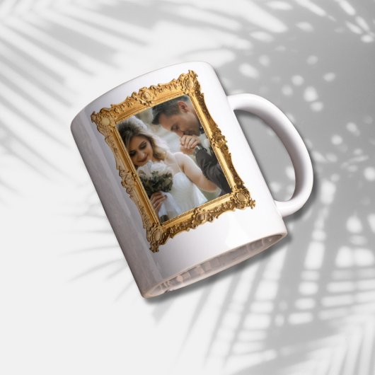 Bruiloft Keepsake Gift Mok- aangepaste foto Grote Koffiekop